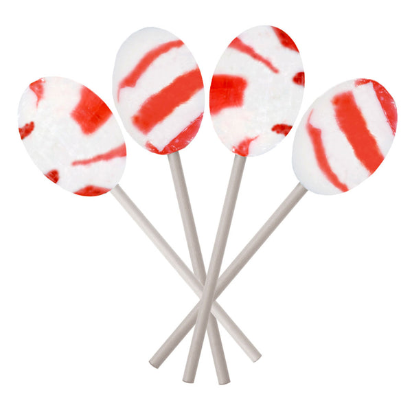 Melville Candy Hard Candy Red & White Peppermint Spoons Lollipop